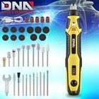 48Pcs Mini Electric Cordless 3-Speed Polish Drill Rotary Grinder Tool Set Yellow