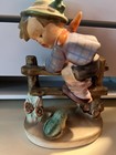 New ListingHummel Figurine "Retreat To Safety" Hum 201/1 Tmk2 Full Bee Goebel 201/I 1948