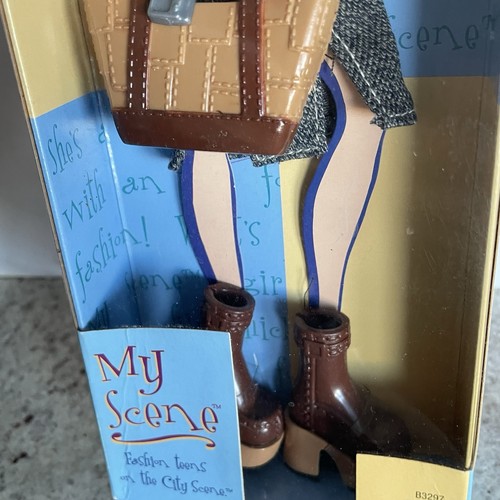 VTG My Scene Fashion Scene Barbie Mattel B3297 Boots Pager Hat Tote Bag NRFB - Picture 5 of 16