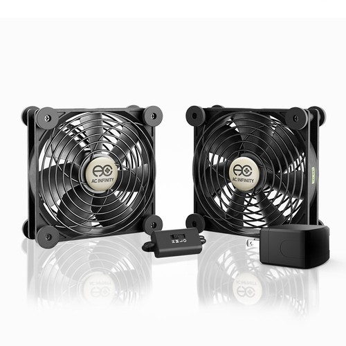 AC Infinity MULTIFAN S7-P Leiser Dual 120mm Lüfter mit | Drehzahlregelung 4,7 x 4,7 Zoll...