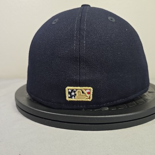 Atlanta Braves New Era Low Profile 7 3/8 Blue Hat Official On Field July 4th Cap - Picture 6 of 9