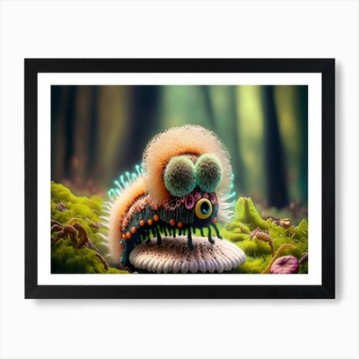 Raupe Kunstdruck gerahmt Wandbild Poster Leinwanddruck Bild