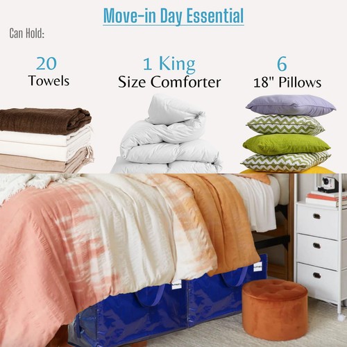 8 Pack Moving and Storage Bags, Heavy Duty, Alternative to Moving Boxes, Larg... - Picture 4 of 8