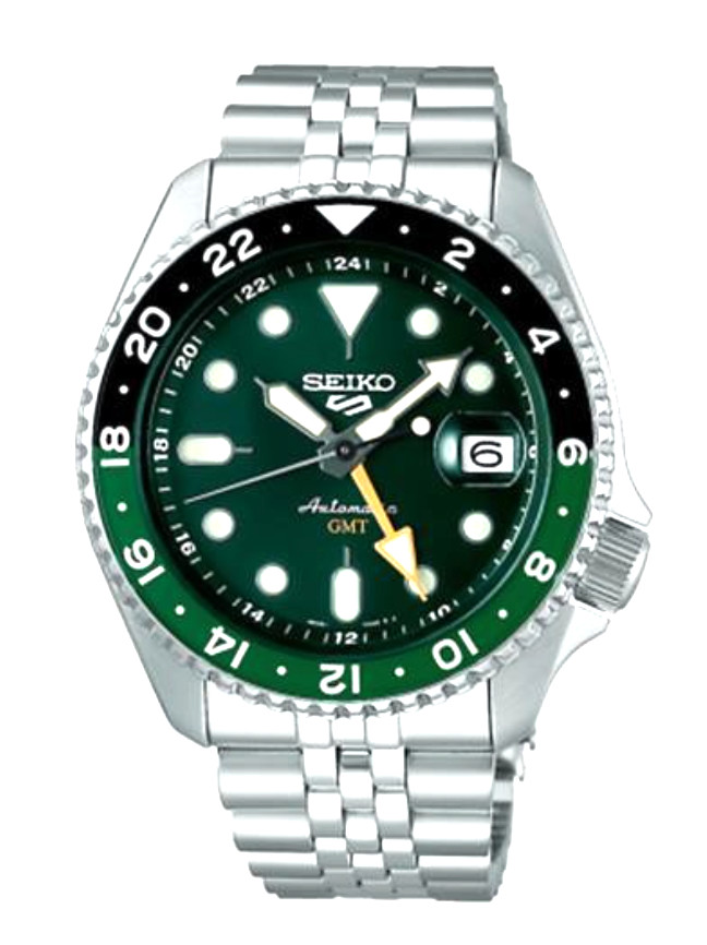 Seiko 5 Five Sports SSK035 SKX GMT Automatic Watch 100m Green Dial SSK035K1