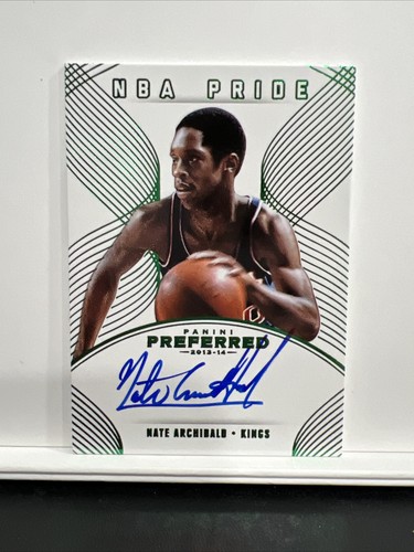 2013-14 Preferred Nate Archibald Auto /5 NBA Pride Green On Card Autograph - Picture 1 of 4