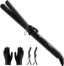 Curling Iron 1 Inch, Long Barrel Ceramic Hair Wand, Fast Heating Hair Curler...