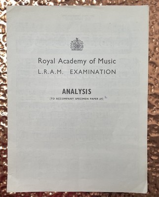 Musik für Lehrer Prüfung Royal Academy of Music Lizenzprüfung Vintage