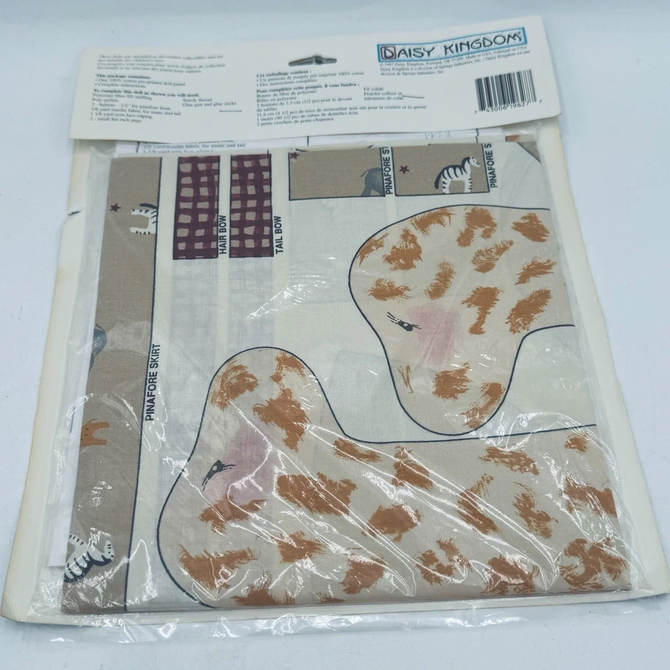 Vintage Daisy Kingdom Stitch N Stuff Ginny Giraffe Plush Doll Kit New - Image 2 of 3