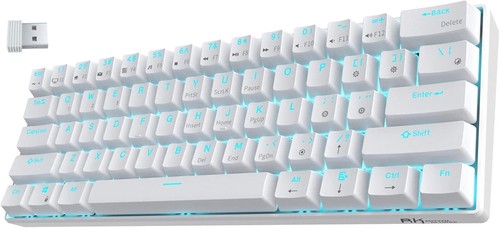 RK ROYAL KLUDGE RK61 Wireless 60% Triple Mode BT5.0/2.4G/USB-C Wired Mechanical