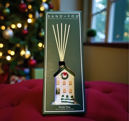 Sand + Fog Reed Diffuser Christmas House Winter Pine Scent 100mL Limited Edition - Picture 1 of 3