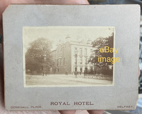 ca.1880 Belfast, Irland ROYAL HOTEL on Donegall Place kleines Kabinettfoto