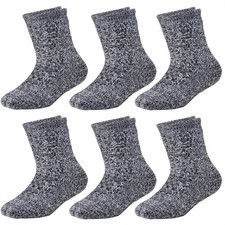 6 Pairs Toddler Winter Thermal Socks Thick Baby Boys Girls Warm Socks with No...