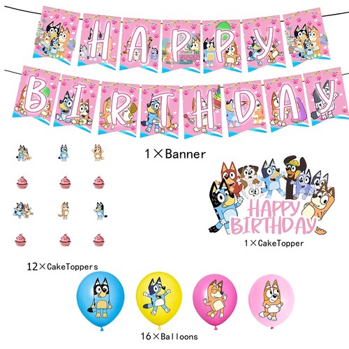 30pcs Pink Bluey party supplies decorations - US seller, ⚡️FAST Shipping - Picture 5 of 6