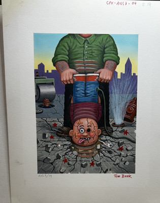 GARBAGE PAIL KIDS ANS 3-04 #19 Tom Bunk Final Art & Original Artwork Certificate