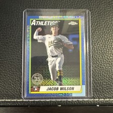 2025 Topps Series 1 JACOB WILSON RC A's 35th Anniv 1990 Silver Mojo Refractor