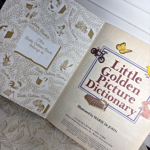 BOOK CHILDRENS VINTAGE little golden picture dictionary 1981 COLLECTIBLE 202-55 - Picture 5 of 7