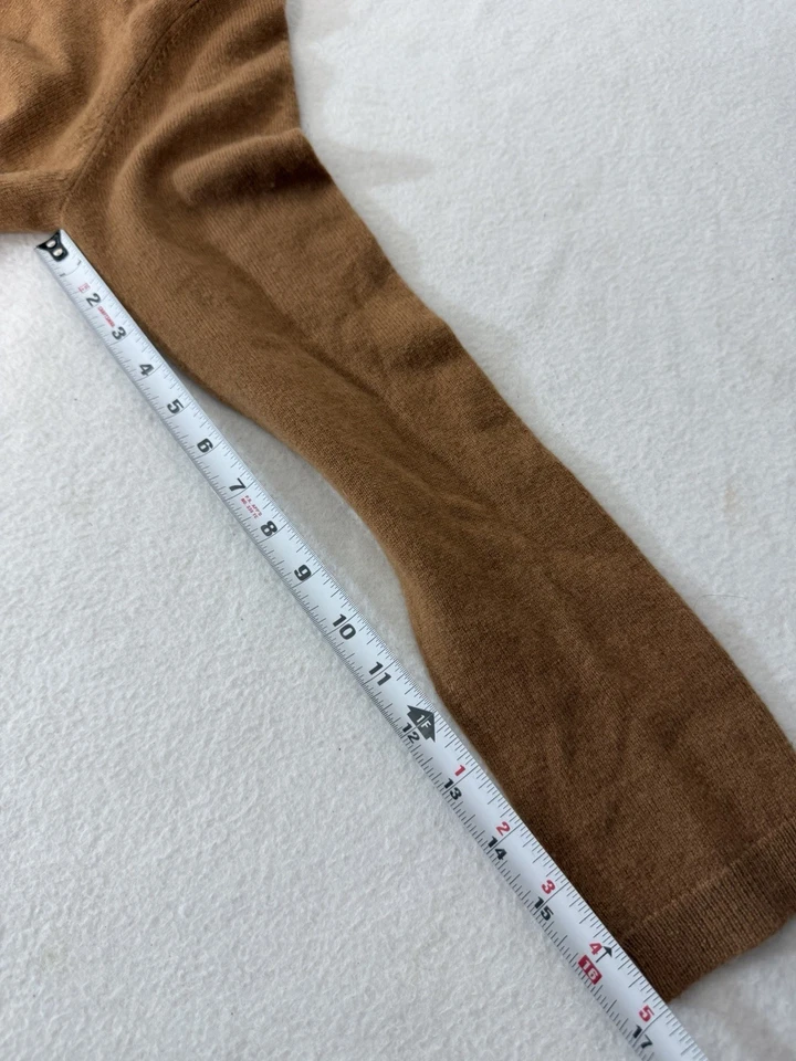 GARNET HILL 100% CASHMERE TURTLENECK Sweater Size S Brown - Image 4 of 4