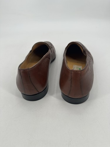 Vintage Moreschi Schuhe Herren 10 Italien Elegant Braun Leder Penny Halbschuhe Slipper - Bild 6 von 10