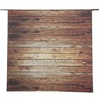 8 ft x 8 ft Brown Printed Vinyl Photo Backdrop Vintage Wood Design Banner Party