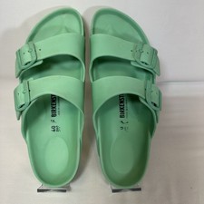 Birkenstock Women  s 40 Arizona EVA Double Strap Buckle Sandals Surf Green