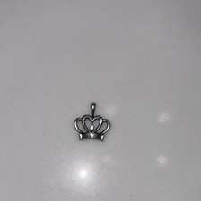 Retired James Avery 925 Sterling Silver Queen Of Hearts Crown Pendant
