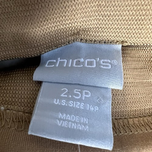 Chico's Womens Pull On Pants Camel Petite Sz 14 Juliet Slim Leg NWT - Picture 5 of 14