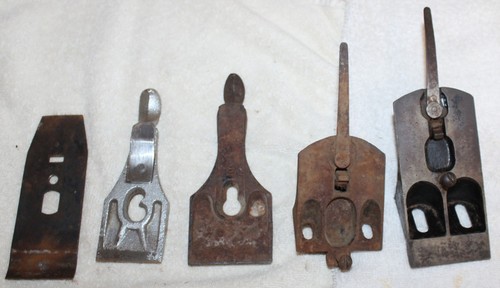 5-Holzbearbeitung-Hobelteile-1 Fräser-2 Kappen-2 Frösche-unbekannte Hobel-Reparatur - Bild 2 von 5