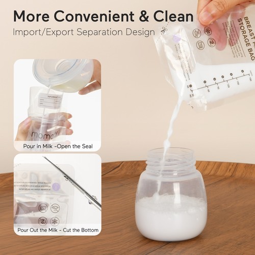 Momcozy Einweg-Milchaufbewahrungsbeutel, x120 - Bild 4 von 4