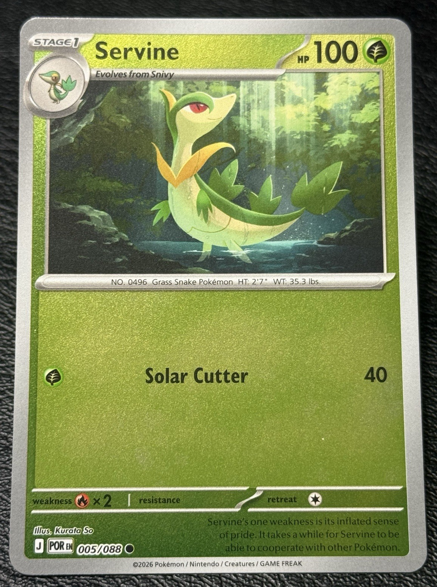 servine pokemon card Servine 005/088 - Reverse Holo - Pokémon TCG: Perfect Order