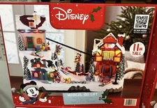 Disney Mickey Mouse & Friends 11” Musical Ski Lift Christmas Village 2025 NEW