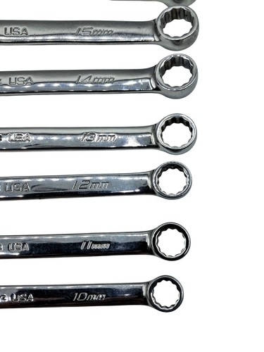 Snap On USA Metric Wrench Set of 10 SOEXM 10mm-19mm - Foto 10 di 19