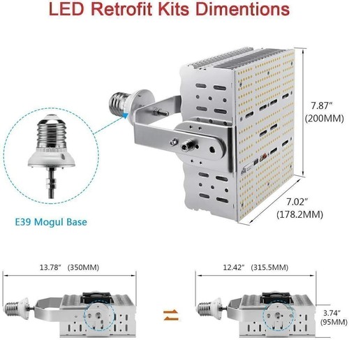 33600LM -240W LED Retrofit Kits Light Shoebox Replace Lamp Street Area Lighting - Picture 2 of 11