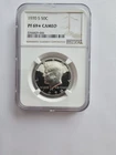 SILVER PF69 * CAMEO 1970 S KENNEDY HALF DOLLAR GRADED NGC 50C 40% AG  COIN