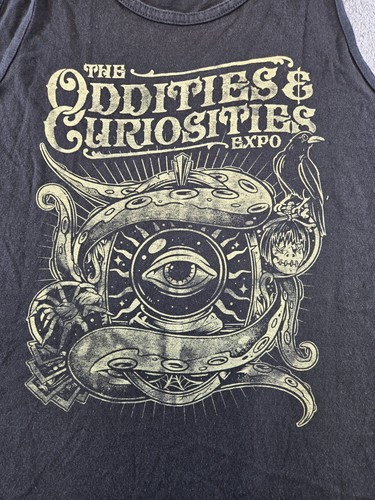 The Oddities and Curiosities Expo Black Tank Top Size XL Graphic Event Shirt - Picture 1 of 6