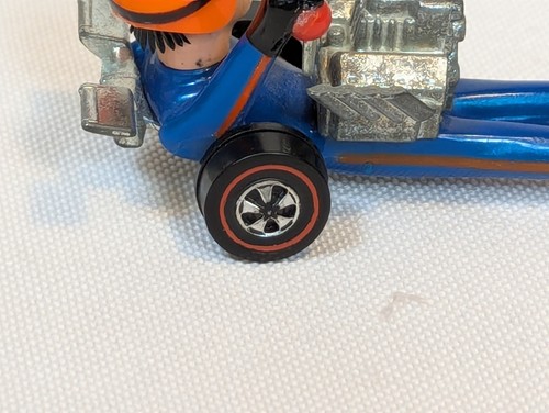 Redline Hot Wheels 1971 Farbs Hy Gear Dragster Blue Goggles  NM Free Shipping - Picture 11 of 16