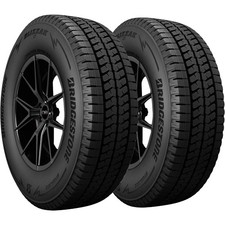 (QTY 2) LT245/75R17 Bridgestone Blizzak LT 121R Load Range E Black Wall Tires