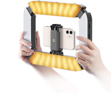 Soporte para smartphone con luz, estabilizador de mano para tel fono m vil con a