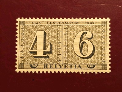SELLOS SUIZA MNH 1943 CENTENARIO DEL SELLO SUIZO