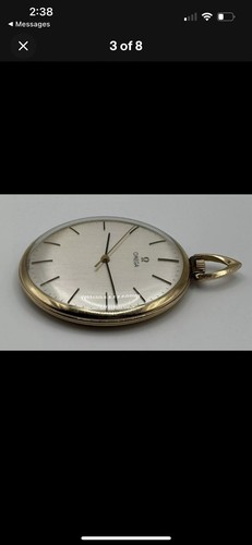 Rare Vintage Omega P6325 Open Face 10k Gold Filled Manual Wind Mens Pocket Watch - Picture 4 of 6