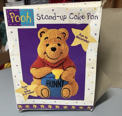 VTG 1998 Disney Winnie The Pooh Bear 3D Stand Up Cake Pan Mold Birthday - Picture 3 of 3