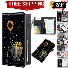 Server Books for Waitress 9 x 5 Inch,PU Leather Waiter Book Server Wallet wit...