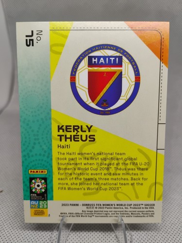 2023 Donruss Womens World Cup #75 Kerly Theus RC Haiti - Picture 2 of 2