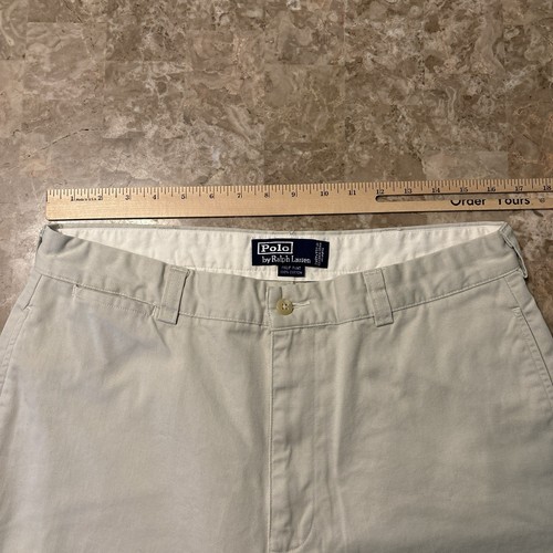 Vintage Polo Ralph Lauren Chino Pants Mens 33x28 White Pleated 90s Philip - Picture 6 of 12