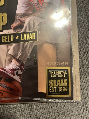 2025 SLAM Magazine #255 SEALED Lonzo Lamelo Ball Family Gold Metal /99 - Picture 5 of 5