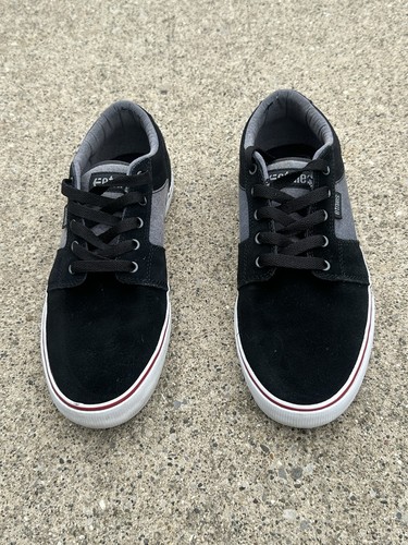 Zapatos de skate Etnies Barge LS corte bajo para hombre talla 9 ropa deportiva negros/grises - Imagen 5 de 18