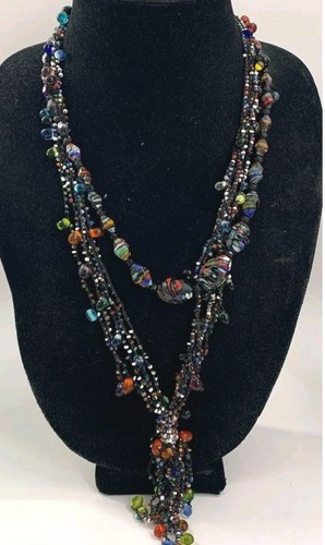 2 Pfund - Kunsthandwerk Glas Schmuck Konvolut Millefiori / Murano Dichroitisch! - Bild 2 von 10