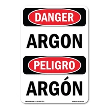 Argon ANSI OSHA ANSI Danger Sign Metal Plastic Decal