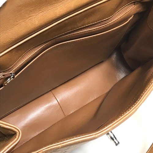 CHANEL Matelasse CC Mark Tote Bag Hand Bag Lambskin Leather Brown/SilverHardware - Picture 12 of 14