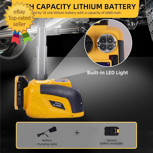 Electric Car Jack Hydraulic Cordless Remote Control 5 Ton 18V Automatic Small Po - Picture 5 of 12