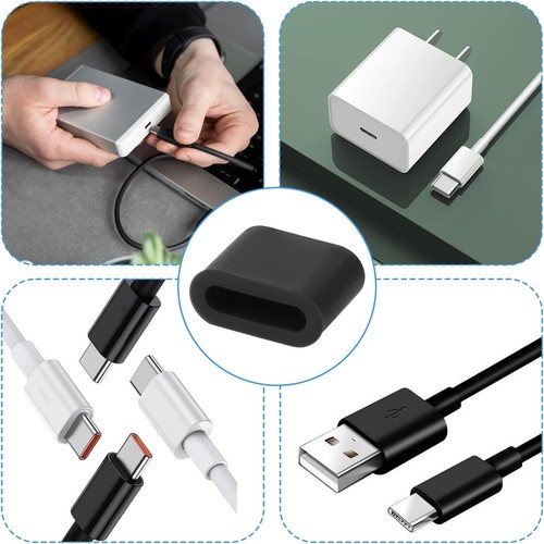 20 Piezas USB C Tapones Antipolvo Puerto Anti Enchufe Silicona Tipo C Cubierta Macho... - Imagen 6 de 7
